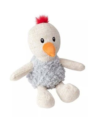 Brooklyn Pet Gear Burlap Chicken Dog Plush Toy, 13 inch